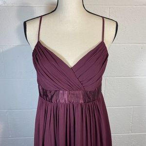 Mimi Maternity Plum/Burgundy Spaghetti Strap Formal Dress